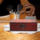 Vintage Wooden Box Trinket Jewelry Box Vintage Wood Box Retro Trinket Box
