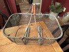 Vintage Wire Egg Basket With Folding Handles Poultry Farm Quakertown Quaker Made