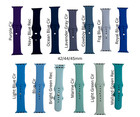 Silicone Sport Watch Bands Compatible With Apple Watch 42 44 45mm Assorted