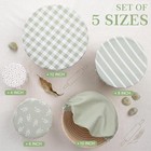 5 Pcs Reusable Bowl Covers For Bread Proofing 5 Sizes Elastic Cotton Cloth