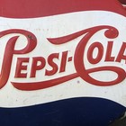 Vntg 39  60s 70s Pepsi-cola Large Bottle Cap Stout Sign Co    Ships Free