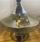 Vtg Mcm 70 s Fiber-optic Mood Light Chrome Smoked Glass Lamp Base Leviton Pair