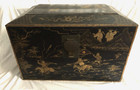 Chinese Export  chest box With Mythological Warriors figures antique