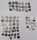 Lot Of 74 Coins Ottoman Empire Silver Coin Collection 792-1255 Ah Turkish Akce