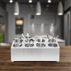6 Hole  8 Hole Stainless Steel Utensil Holder Organizer Kitchen Flatware Storage