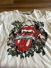 Rolling Stones House Of Gods Women   s Graphic T-shirt White Rhinestone  Med Large
