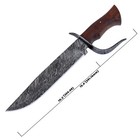 Custom Handmade Damascus Steel Hunting Bowie Knife With Sheath Rose Wood Handle