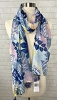 Nwt Vera Bradley Soft Fringe Scarf  Tropical Palm Floral 71    X 29    Lightweight