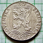 Czechoslovakia 1949 50 Korun  70th Birthday Josef Stalin Silver Unc