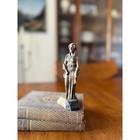 Vintage Bronze Female Greek Figurine   Neoclassical Decor Small Sculpture Statue