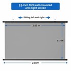 Xiaohui 4k Hd 92-inch 3d Projector Screen Suitable For Home Theater Indoor Movie
