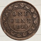 1859 Wide 9 Variety Canada Large Cent In Xf  Condition