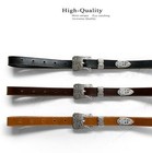 Women s Belt Antique Engraved Buckle Genuine Full Leather Dress Belt 3 4  Wide