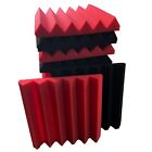 96pack Red Black 12 x12 x2   Acoustic Foam Panel Studio Soundproof Wall Tiles