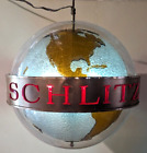 Vintage 1968 Schlitz Beer Rotating Motion Lighted Globe 15  Diameter - See Video