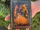 Vintage Russian Palekh Papier-mache Lacquer Box  ruslan And Ludmila  Pushkin