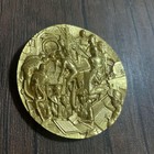 Commemorative Medal Emperors Reign Bronze Gold-plated 68mm
