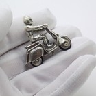 Vintage Italian Handmade Genuine Silver Iconic Vespa Scooter Figurine Sculpture