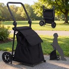 Multi Purpose Folding Shopping Cart With Detachable Waterproof Bag  Buffer Seat