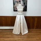 Elegant New Vintage Y2k Demetrios Strapless Ivory Satin Wedding Gown 
