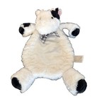 Bearington White Cow Baby Lovey Lil Gilly Satin Belly Plush Security Blanket New