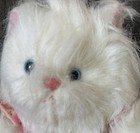 Vtg 1986 Schaper Strays Stuffed White Cat Pink Floral Dress Plush 10   