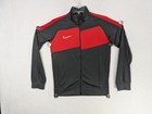 Nike Youth Unisex Athletic Training Jacket Black Red Dri-fit Full Zip - Size L