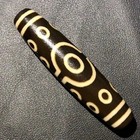 Pre-1800s Indo  Tibetan Old Agate  heavens Luck  15 Eye Dzi Bead 13 57mm
