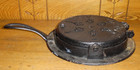 Antique A j Cox Cast Iron  9 10 Waffle Iron - As Seen