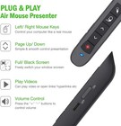 New Green Air Mouse Presentation Clicker Rechargeable Presenter Remote For Class