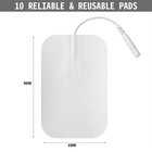 Tens Unit Electrode Pads 10pcs 60 X 90mm Self-adhesive Replacement White