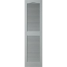 12 w X 67 h Vinyl  Standard Cathedral Top Center Mullion  Open Louver Shutter   