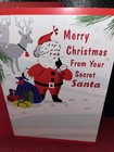 Hallmark Christmas Card From Secret Santa 6 75x4 75    Unused