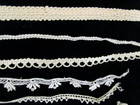 Large Lot Bridal Dressmaker Craft Laces Trims Braid Loop Ivory   White 66  Yards
