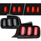 Smoked Led Sequential Tail Lights For 2005-2009 Ford Mustang Signal Brake Lamps