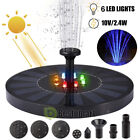 Outdoor Solar Powered Floating Water Fountain Pump Garden Pond Bird Bath W led