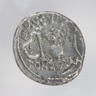 Julius Caesar Ar Denarius Roman Republic Silver Coin 46 Bc Ngc F - Smoothing