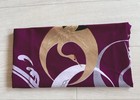 Japanese Furoshiki Wrapping Cloth Wine Red Crane Wave Nylon 27 6 x27 6  Unused