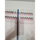 Handmade Crochet Tulip Stitch Washcloth Set Pink Green White Floral 2pc