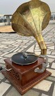 Antique Working Gramophone Vintage Gramophone Player Phonograph Vinyl Recorder