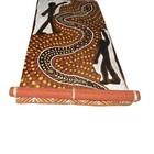 Australian Aboriginal Bark Painting Serpent 9 X 5 In  Jarrabah Snake