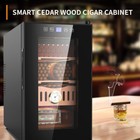 25l Electric Humidor Cigar Cooler 200 Count W spanish Cedar Wood Shelves Cooling