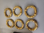 The Bucklers Mcm 24k Plated Gold Bamboo Napkin Ring Set Of 6 Fifth Ave Ny