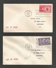 8 Vintage Us First Day Covers Fdc Lot 1948-1970 Red Cross Women Fdr