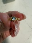 10k Blue Heart Stone Ring Pinky Or Child Size 2 5