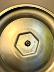 Kromex Huge Vintage Ice Bucket  Brushed Aluminum With Black And Gold Accents