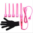 5-in-1 Hair Curling Iron Set  Ceramic Interchangeable Curling Wand With Glove