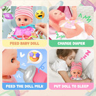 Baby Doll Set - 14  Babydoll With Dolls Accessiores  Realistic Pretend Play Doll