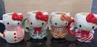 Sanrio Hello Kitty Figural Christmas 3d Mugs - 4pc Set New Rare Htf