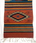 Zapotec Mexican Southwest Oaxaca Woven Handmade Wool Area Rug Table Runner 66  L